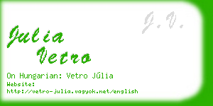 julia vetro business card